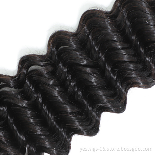 Wholesale Qingdao 28 30 inch10A Unprocessed Raw Virgin Human Hair Deep Wave Bundle Double Drawn Mink Vietnamese Hair Extensions
